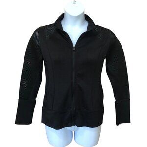 90 Degree By Reflex Black Full Zip Open Mesh Runner/Workout Jacket - L (NWT)